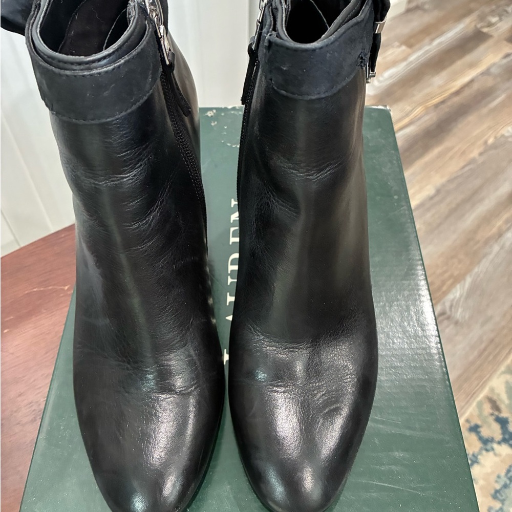 Ralph Lauren Black Heeled Boots for Women - Picture 8 of 13
